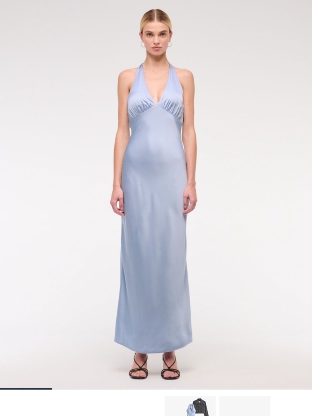 Abercrombie Halter Slip Dress in Light Blue